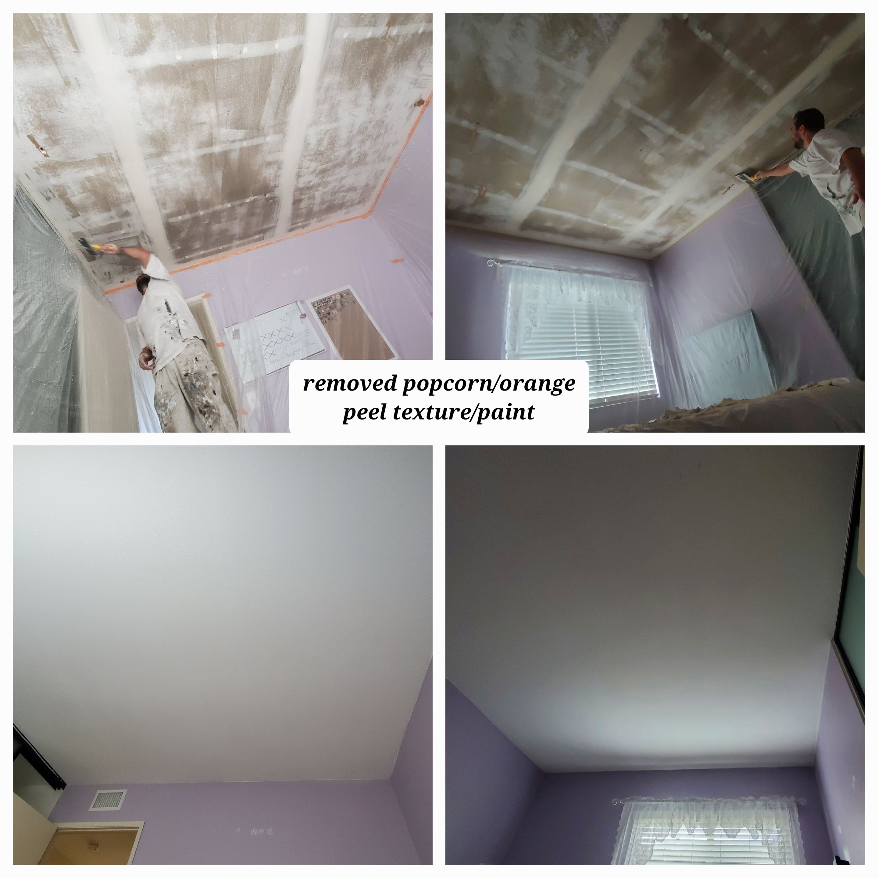 Popcorn removal and repaint