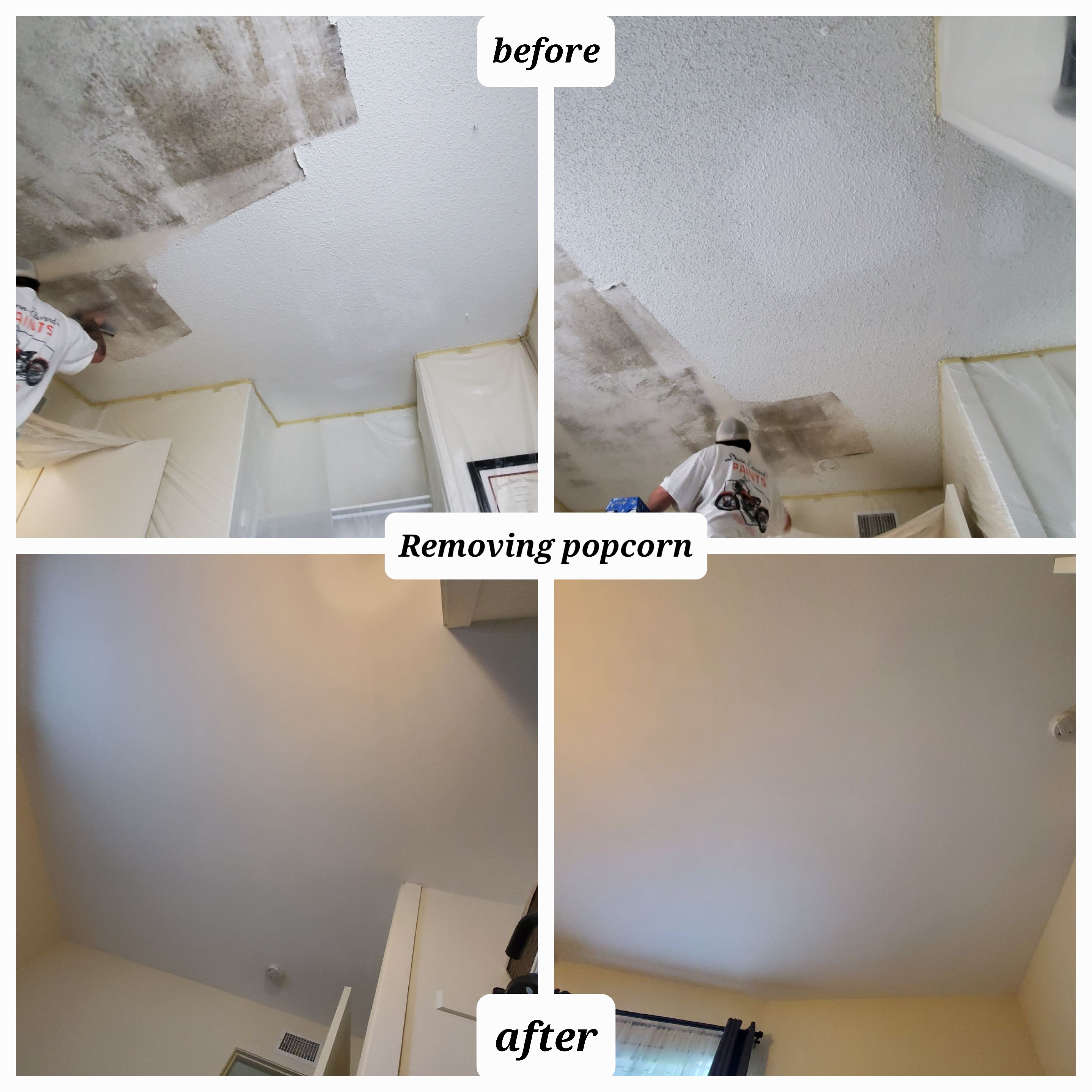 Popcorn ceiling removal — Upland